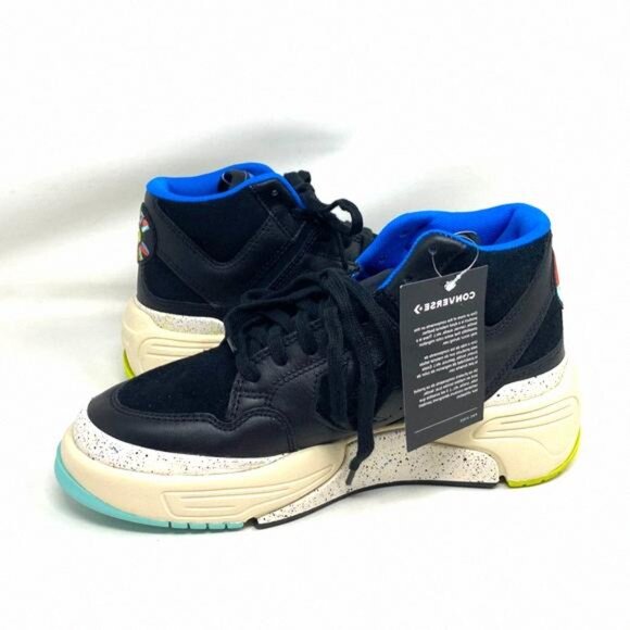 Converse Weapon CX High Top Multi Black Leather 172194C Sneakers Size Women's - Picture 6 of 11